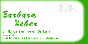 barbara weber business card